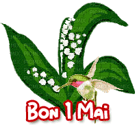 Gif animé bon 1 mai muguet